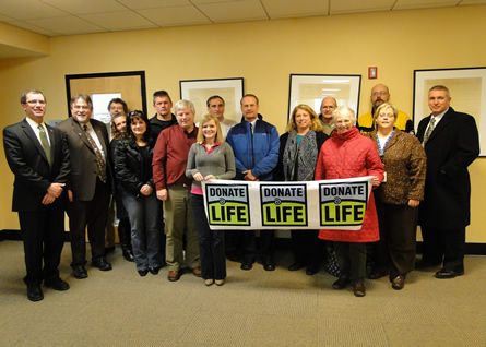 Image of Maine Organ Donor Advisory Board at Legislature in March 2011